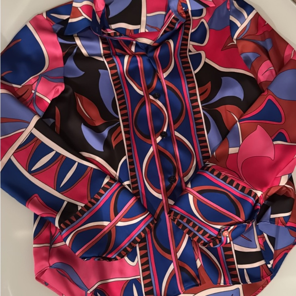 Colorful Geometric Women's Top